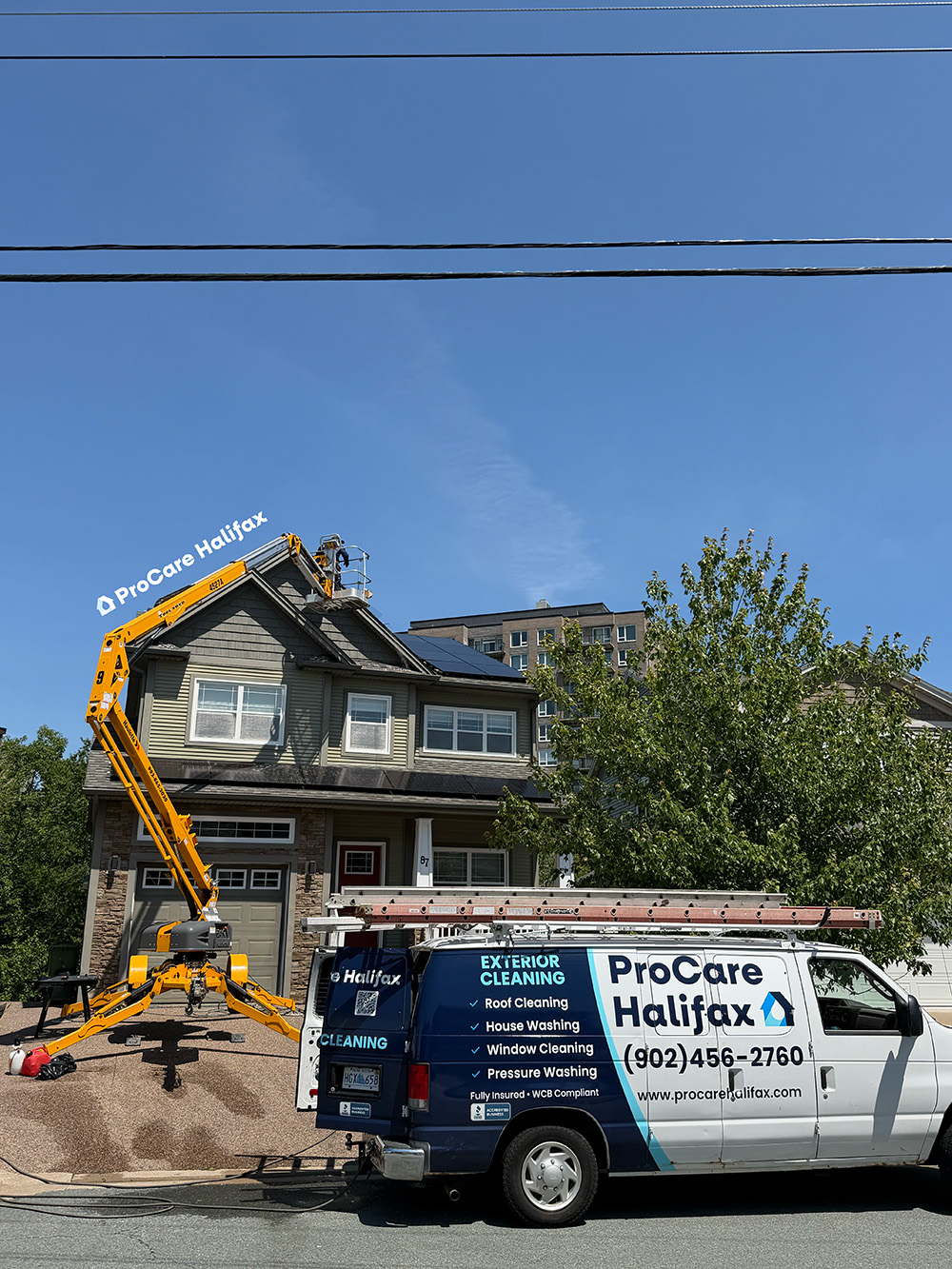 ProCare Halifax safely removes pigeon debris from roofs and solar panels while installing prevention barriers to help protect these areas from future nesting and buildup.